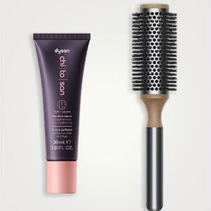 Dyson Vented barrel brush 35mm Round Hair Brush and pre-style cream Set! New GWP